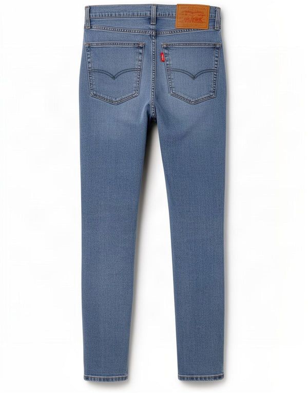 Calça Jeans Levis Feminina 519 Distressed Skinny W30 L30 Azul Algodão