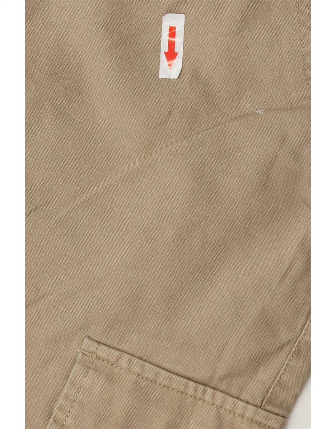 Zara Mens Cargo Shorts EU 42 Grande W32 Algodão Bege
