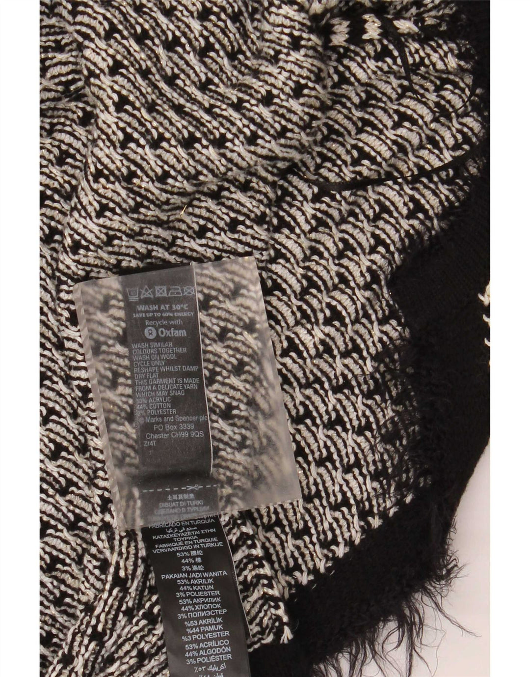 Suéter cardigã feminino grande Marks & Spencer Reino Unido 16 grande preto
