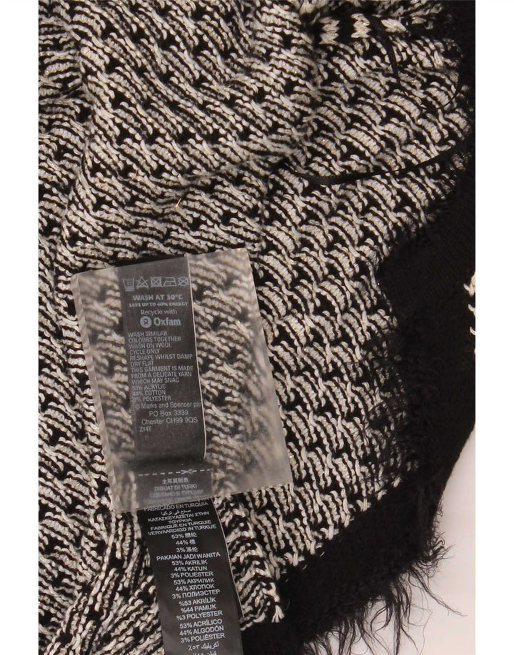 Suéter cardigã feminino grande Marks & Spencer Reino Unido 16 grande preto