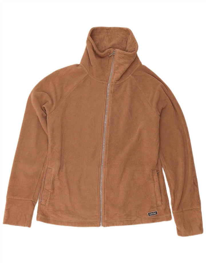 Jaqueta Calvin Klein Feminina Graphic Fleece UK 14 Poliéster Marrom Médio