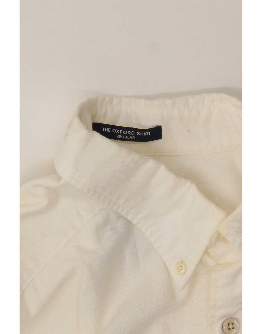 Gant Camisa masculina de manga curta com ajuste regular tamanho 39/40 15 3/4 médio branco