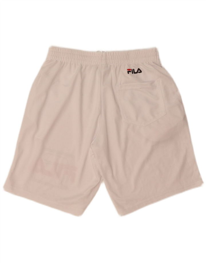 Fila Mens Graphic Sport Shorts XS Poliéster Branco