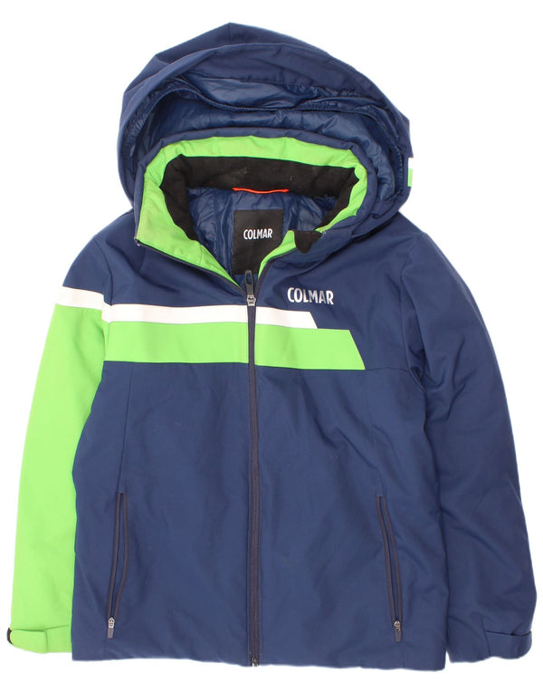 Jaqueta acolchoada com capuz para meninos Colmar 9-10 anos azul marinho poliéster Colourblock