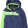 Jaqueta acolchoada com capuz para meninos Colmar 9-10 anos azul marinho poliéster Colourblock