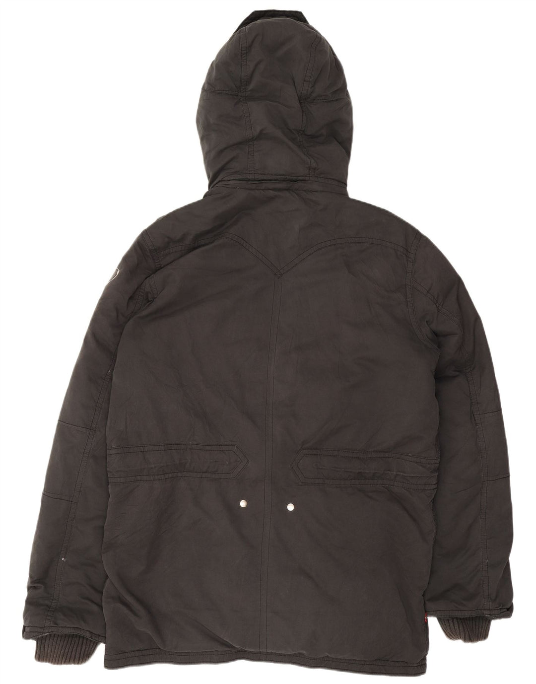 Jaqueta masculina acolchoada com capuz Levi's UK 42 XL poliéster preto
