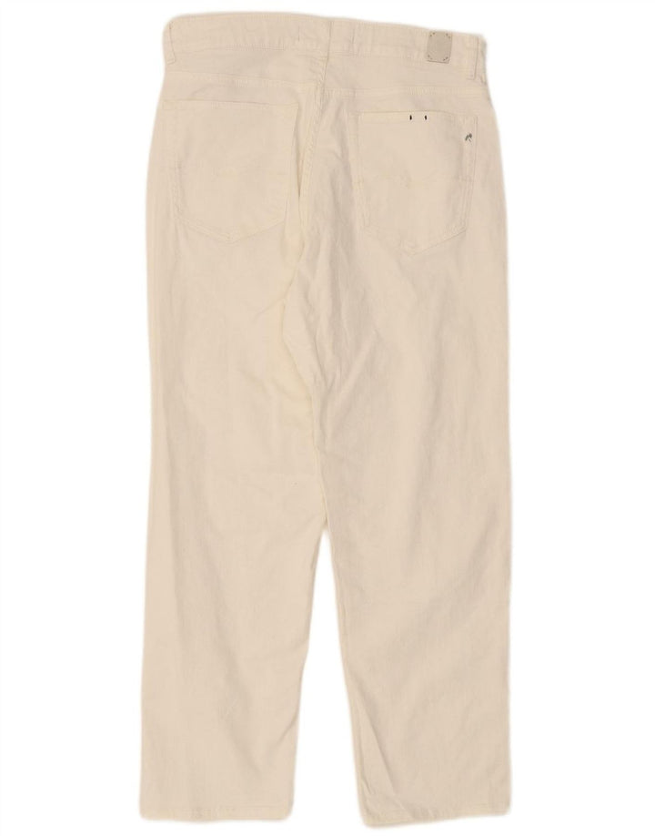 REPLAY Masculino Mom Straight Jeans W31 L26 Algodão Branco