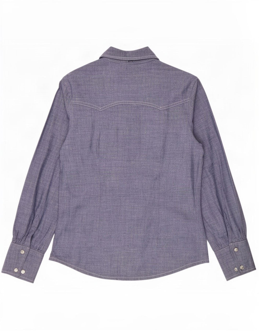 Camisa feminina Levi's UK 14 algodão azul médio