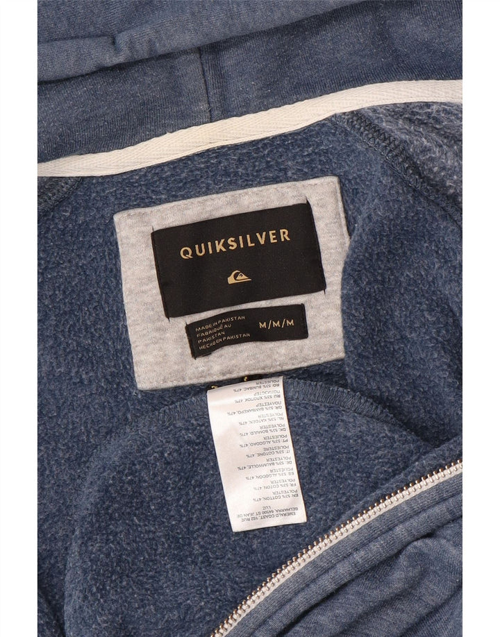 Suéter masculino com capuz e zíper Quiksilver algodão azul médio