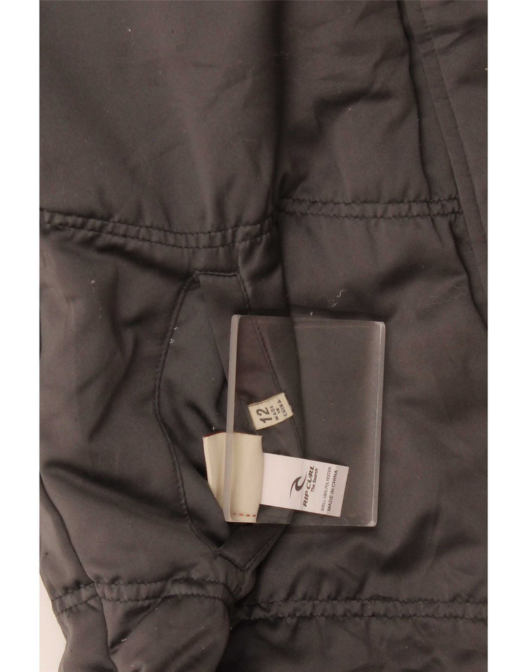 Jaqueta acolchoada reversível feminina Rip Curl UK 12 poliéster cinza médio