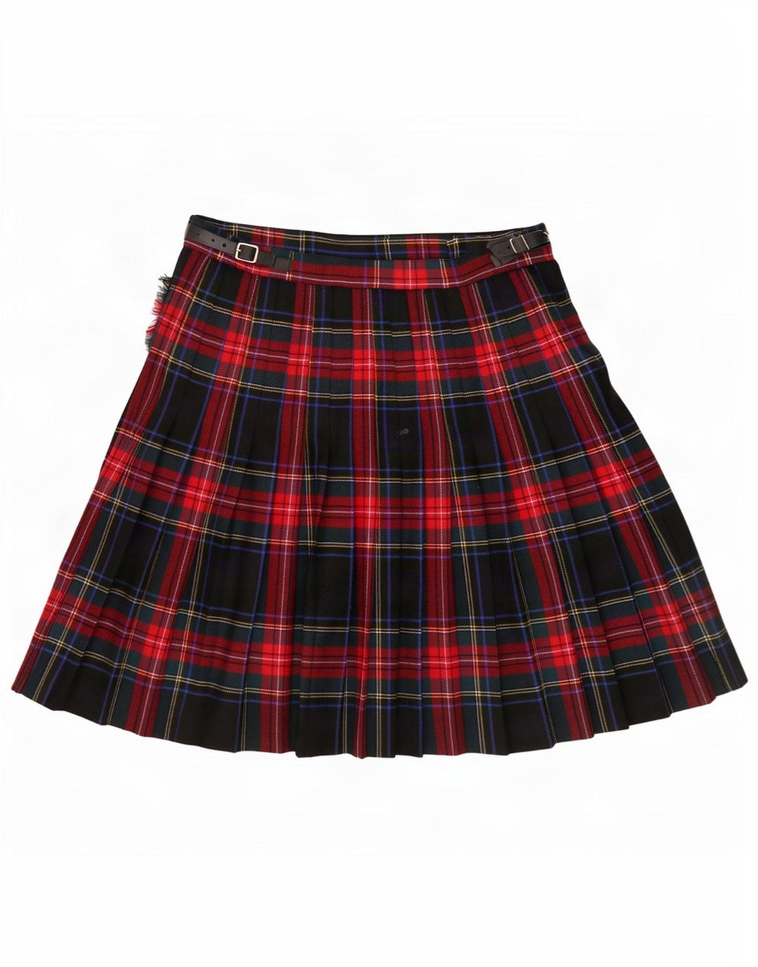 Saia feminina Brendella W25 XS de lã xadrez multicolorida
