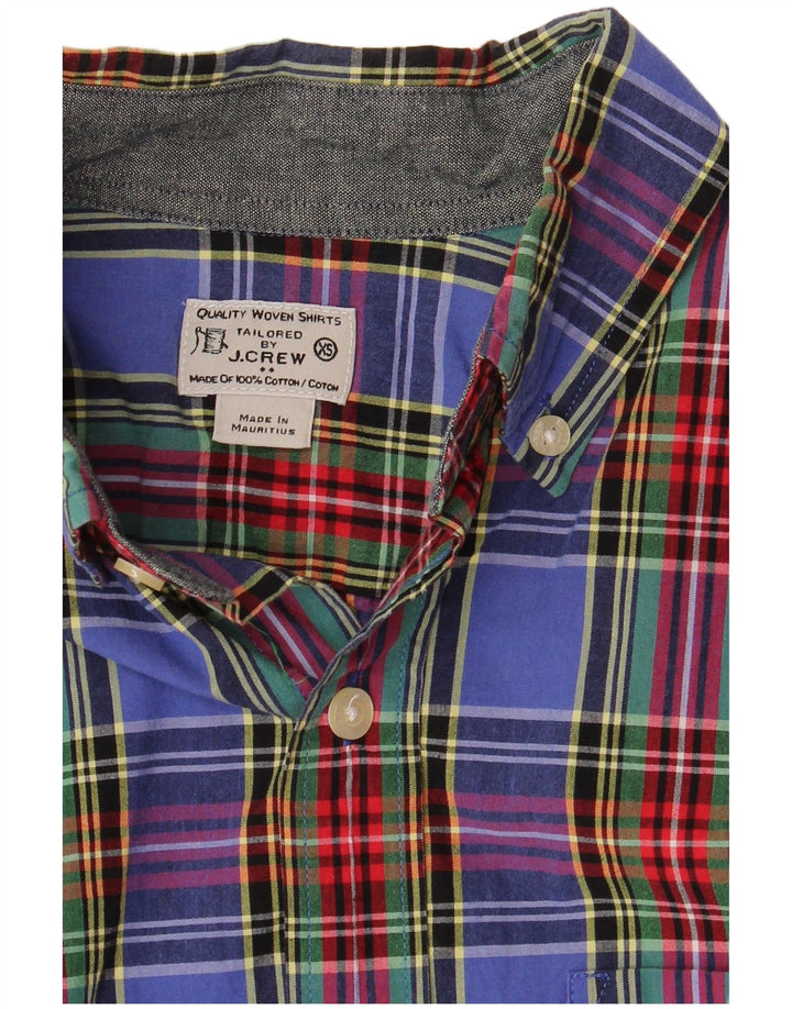 Camisa masculina J. Crew XS azul xadrez algodão