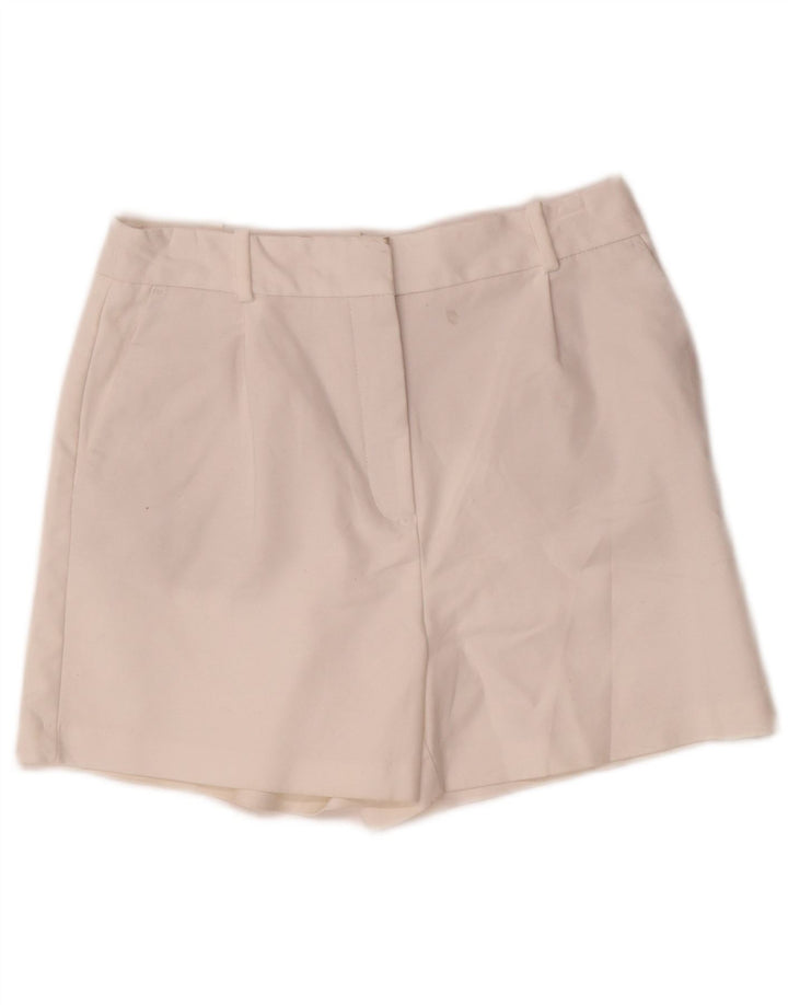Zara Womens Chino Shorts Médio W28 Algodão Branco
