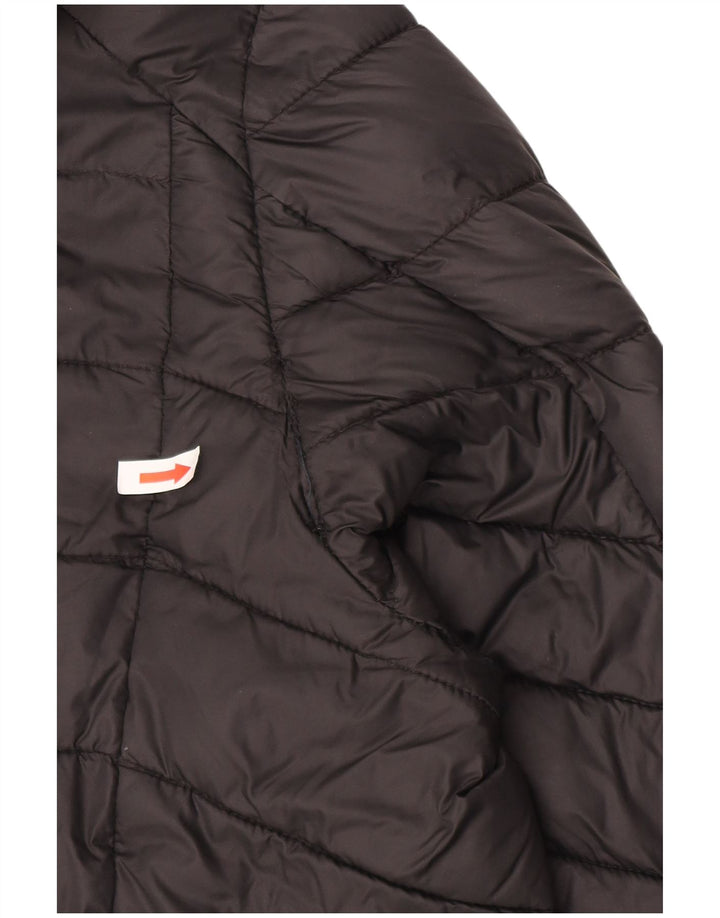 Jaqueta acolchoada com capuz feminina Fat Face UK 16 grande nylon preto