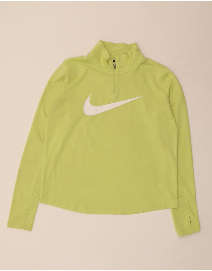 Nike Womens Dri Fit Graphic Pullover Treino Top Reino Unido 14 Médio Verde