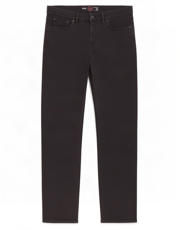 Jeans retos masculinos Marks & Spencer W36 L33 algodão preto