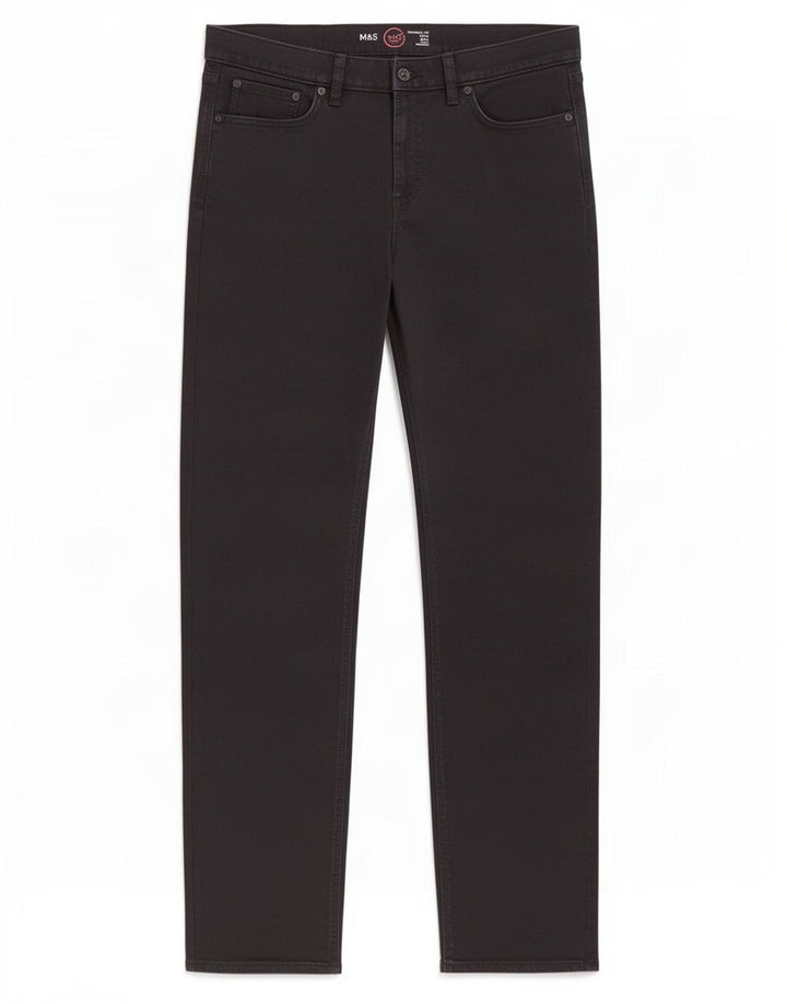 Jeans retos masculinos Marks & Spencer W36 L33 algodão preto