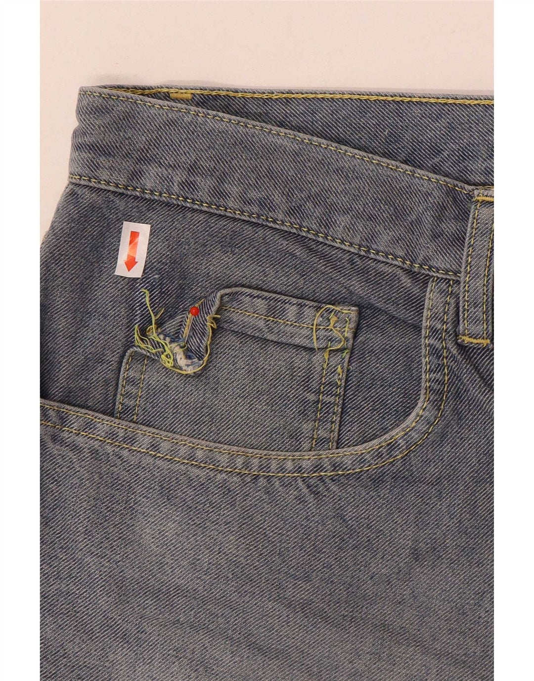 Trussardi Calça jeans reta masculina W38 L36 algodão azul