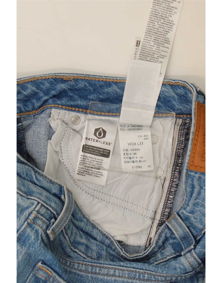 Levi's Womens Bootcut Jeans W24 L26 Azul Algodão