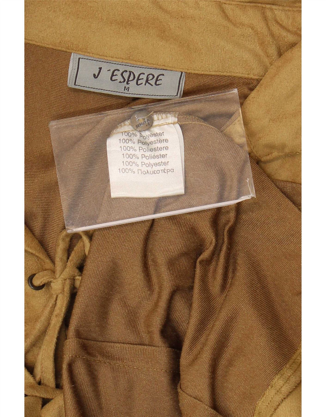 Blusa feminina vintage pulôver UK 14 poliéster marrom médio