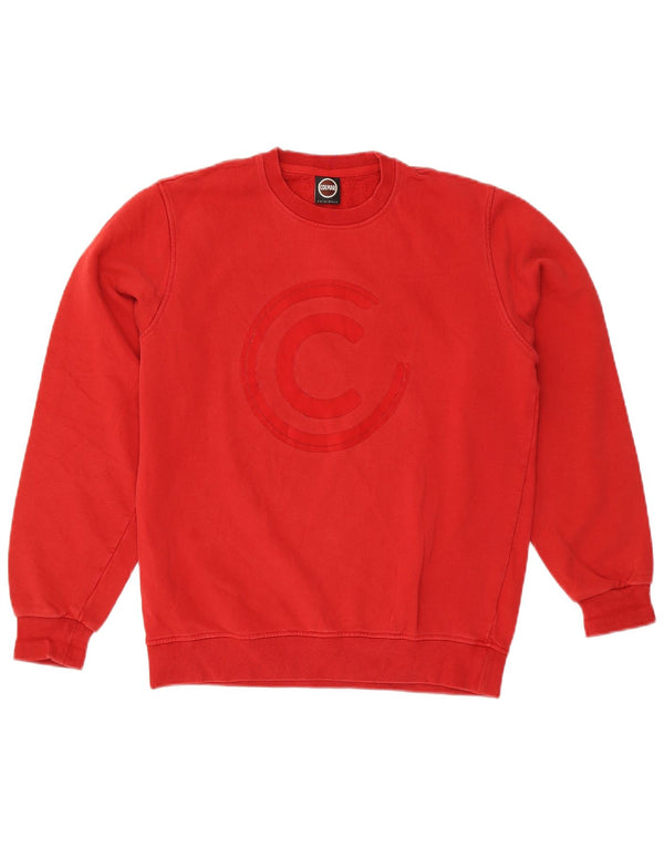 Colmar moletom masculino gráfico jumper grande algodão vermelho