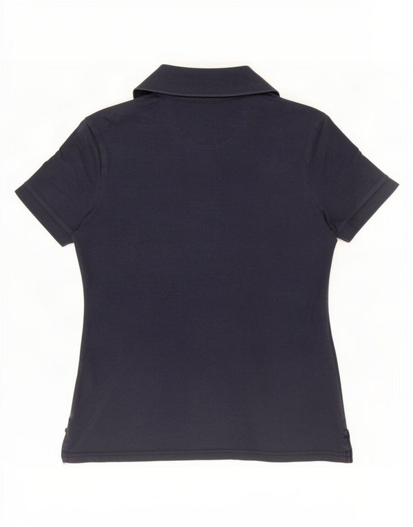 Camisa polo feminina Barbour Reino Unido 10 pequena azul marinho
