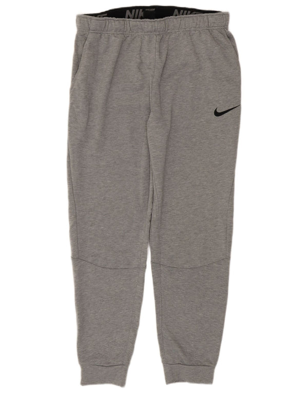 Nike Mens Dri Fit Calças de treino Joggers Grande Cinza Poliéster