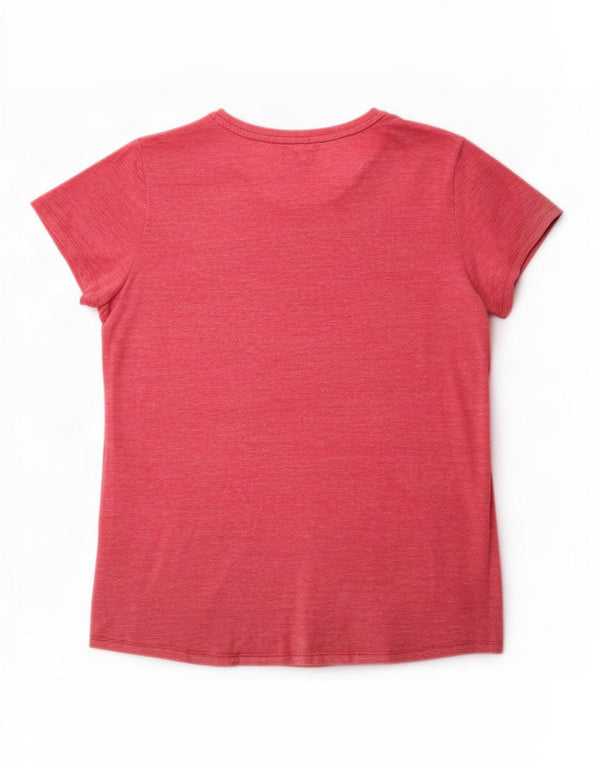 Camiseta feminina gráfica Puma UK 16 grande poliéster manchado rosa