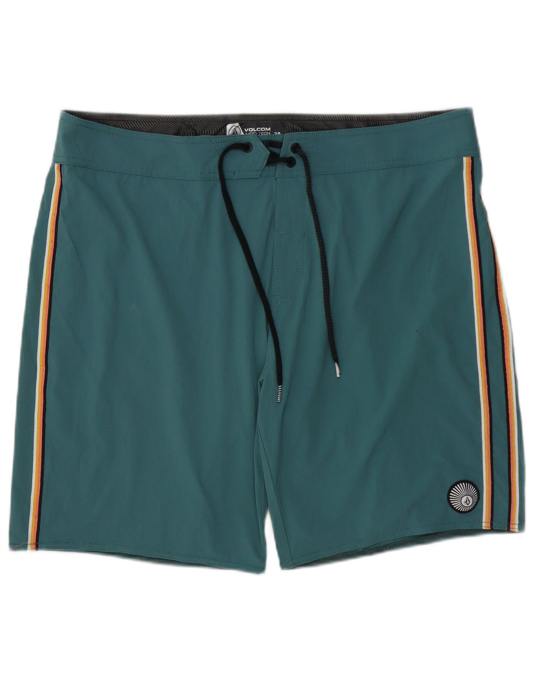 Shorts de natação masculino Volcom XL listrado verde