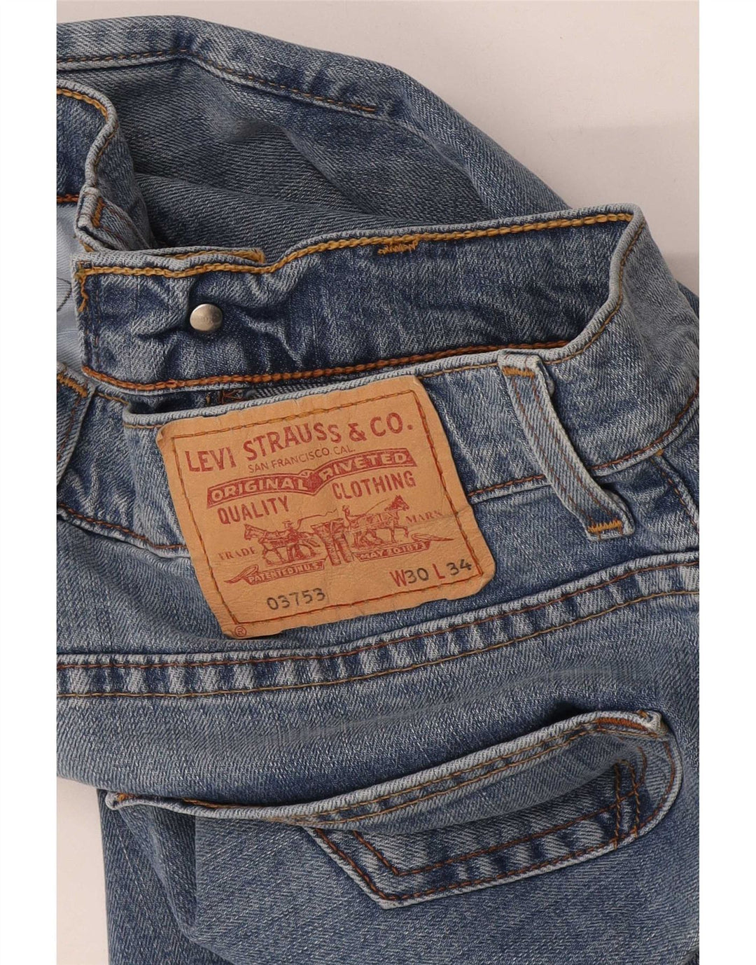 Calça jeans reta masculina Levi's W30 L34 azul