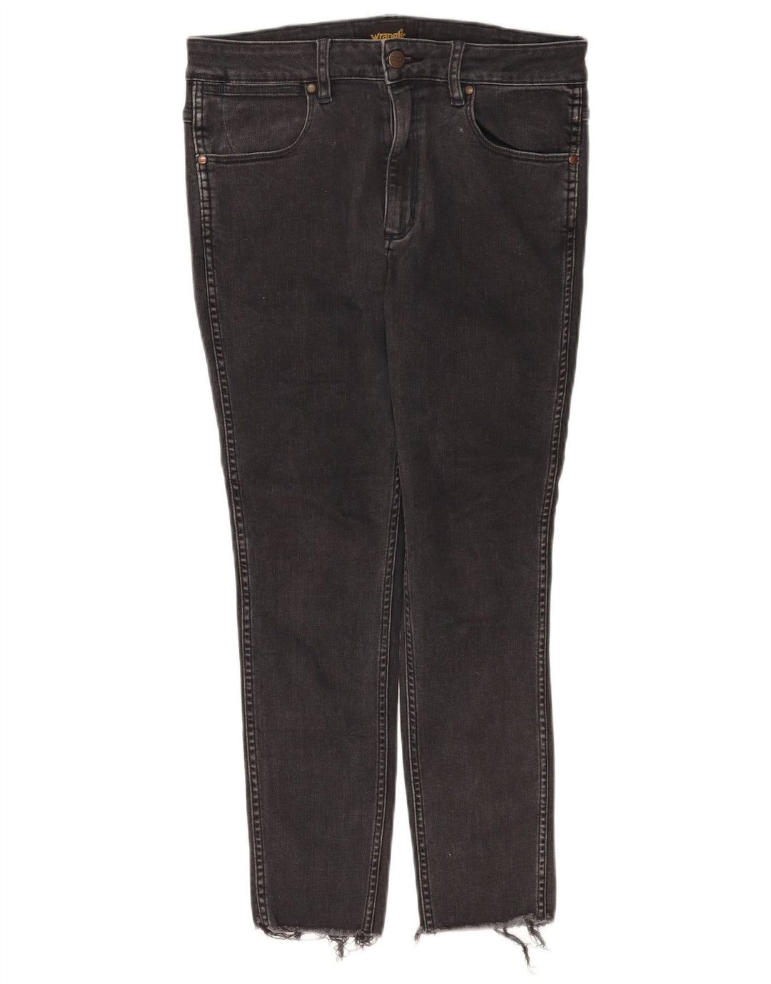 Calça jeans feminina Wrangler W32 L25 algodão preto