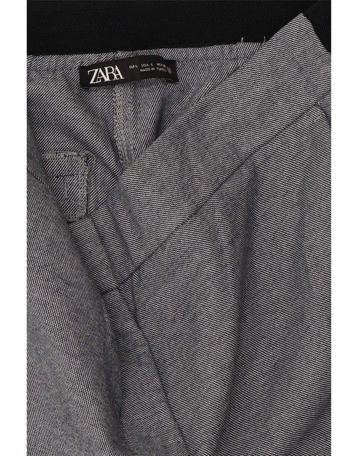 Calça capri feminina Zara grande W30 L23 azul poliéster