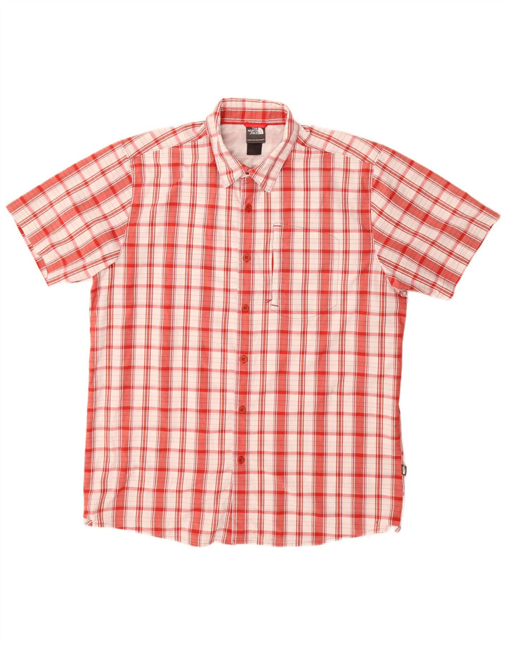 Camisa masculina de manga curta The North Face XL Red Check Nylon