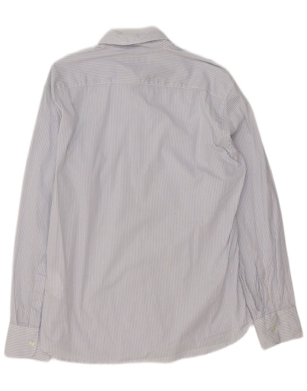 Camisa masculina Dolce & Gabbana grande algodão listrado azul