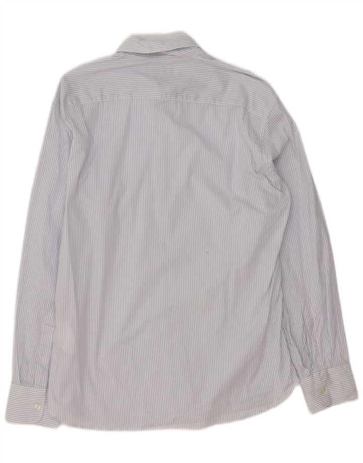 Camisa masculina Dolce & Gabbana grande algodão listrado azul