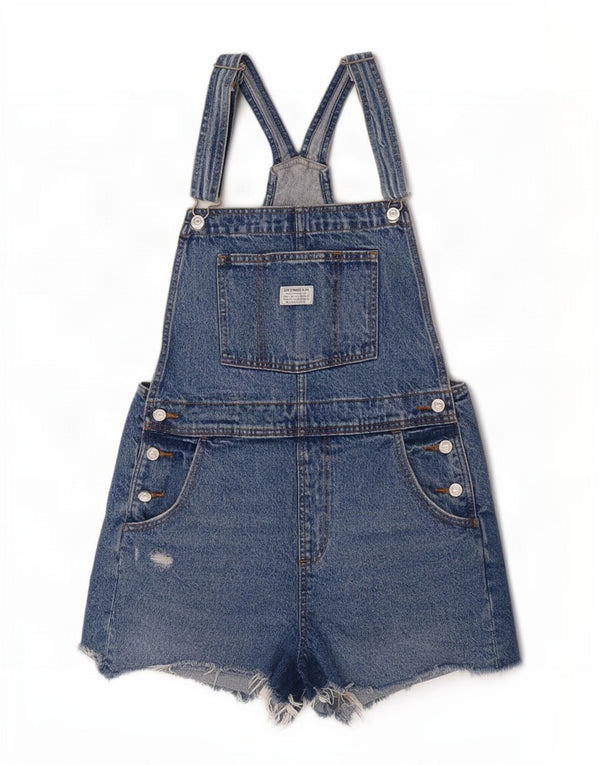 Shorts jeans feminino Levi's Dungarees médio W32 azul algodão