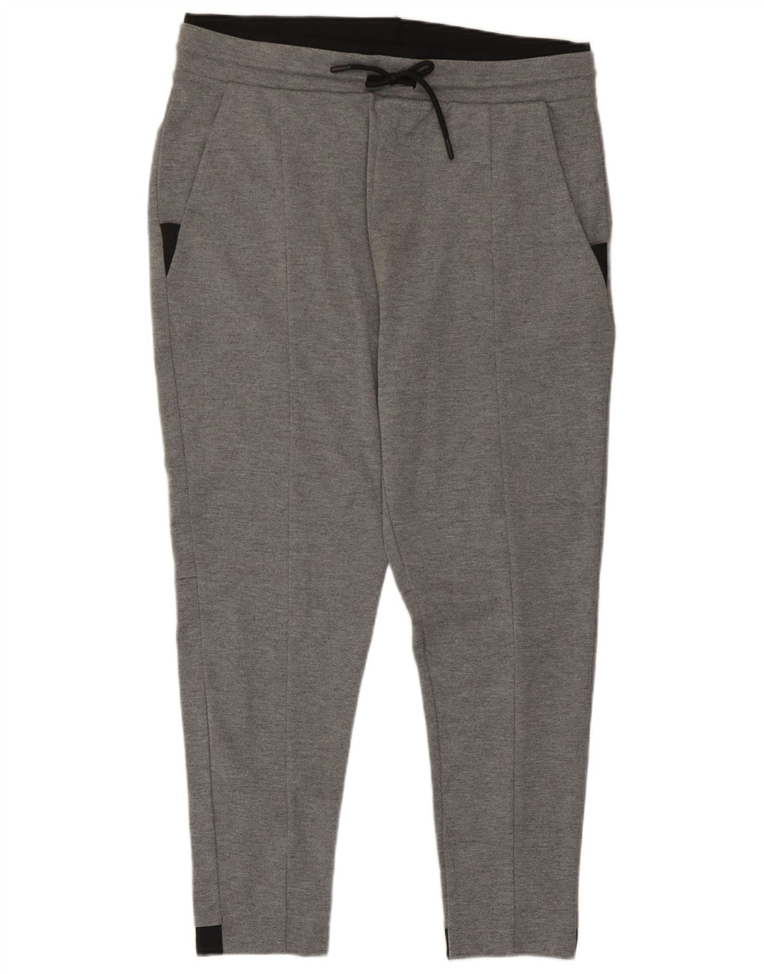Calça de treino feminina Zara UK 18 XL cinza colorblock poliéster