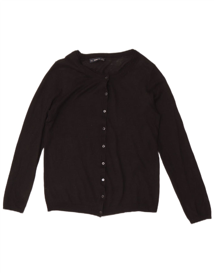 Suéter cardigã feminino Zara Reino Unido 12 médio preto