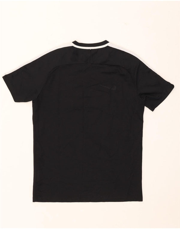 Camiseta masculina Nike Dri Fit Top médio preto colorblock poliéster