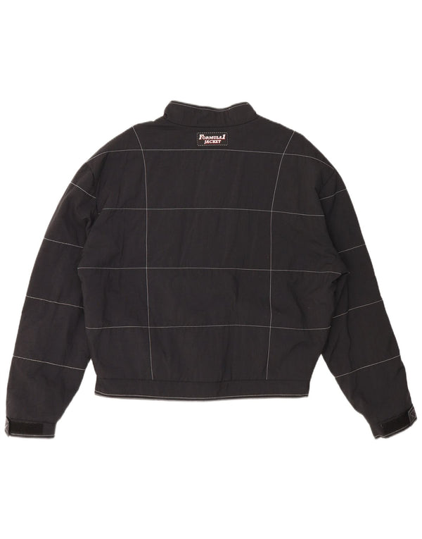Jaqueta masculina Graphic Racer de Fórmula 1 UK 42 XL preto xadrez nylon