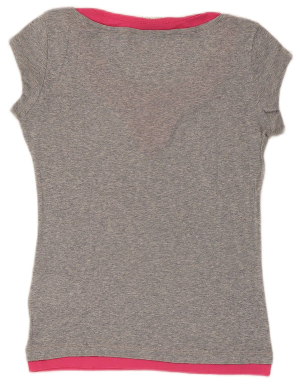 Camiseta feminina Champion Heritage Fit Top UK 12 Medium Grey Colourblock