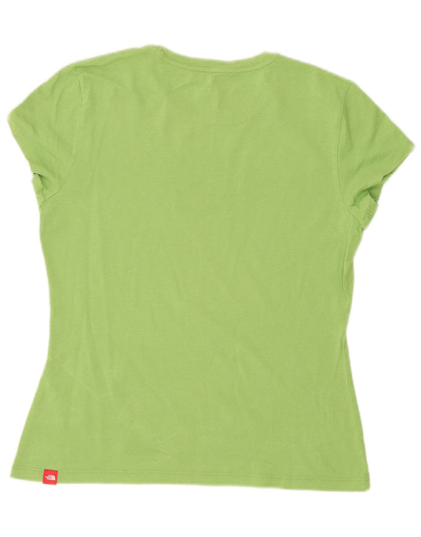 Camiseta gráfica feminina The North Face UK 12 algodão verde médio