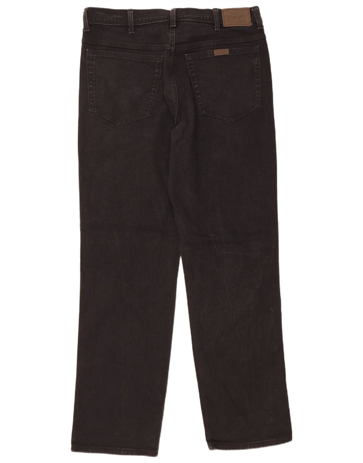 Wrangler masculino regular fit jeans reto W38 L34 algodão preto
