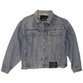 Jaqueta jeans masculina Outsider UK 40 grande algodão azul