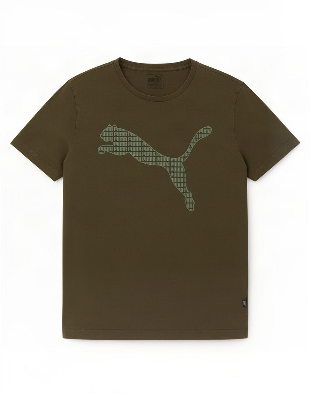 Puma Camiseta Masculina Graphic Top Pequeno Caqui