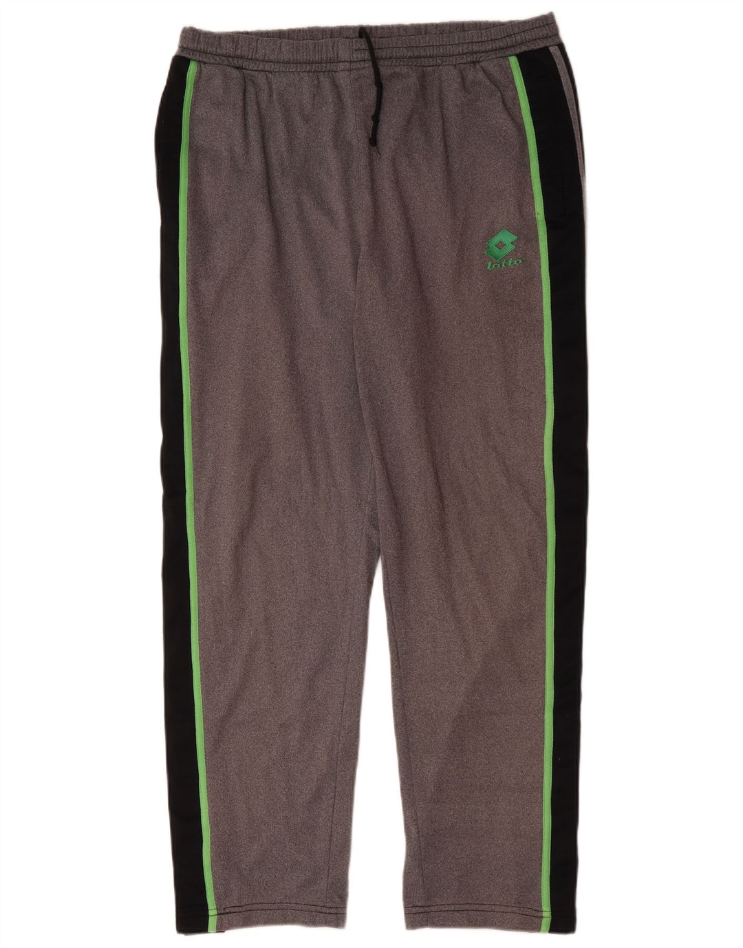Calça de treino masculina Lotto UK 40/42 grande cinza colorblock poliéster
