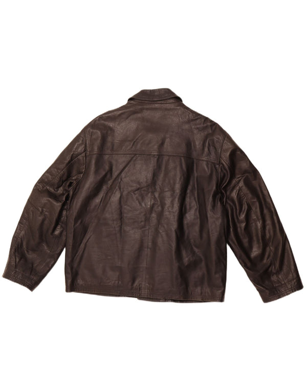 Jaqueta de couro masculina VINTAGE UK 40 grande couro preto