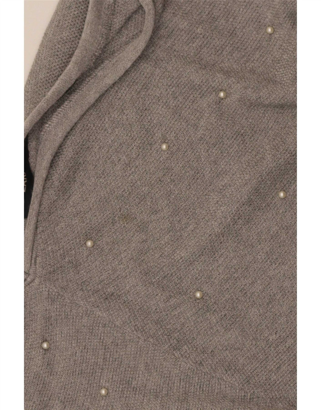Zara Suéter feminino oversized com decote em V Reino Unido 14 cinza médio
