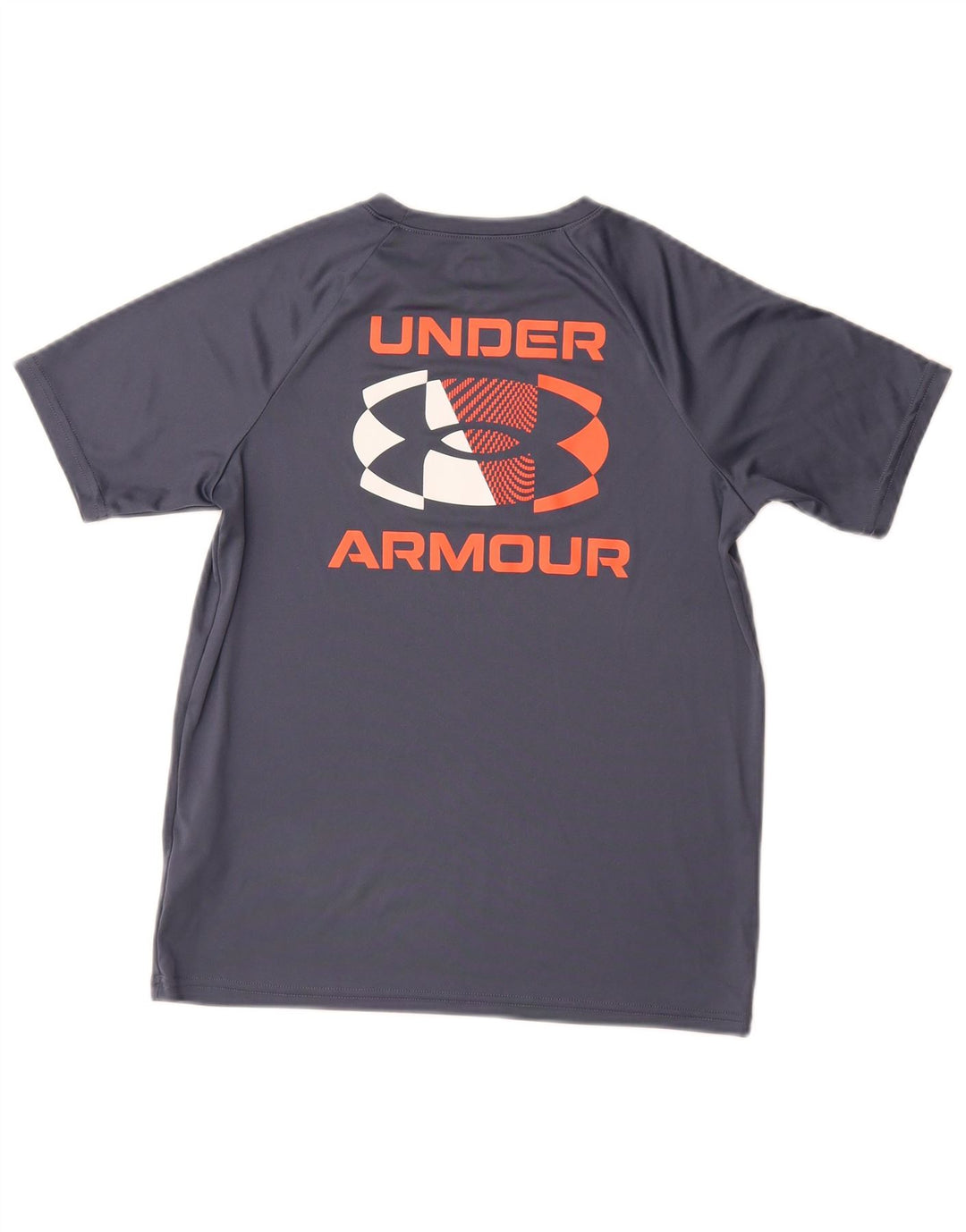 Camiseta gráfica solta UNDER ARMOUR para meninos 9-10 anos cinza médio