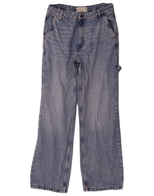 Fat Face Womens Cargo Loose Jeans Reino Unido 12 Médio W30 L31 Algodão Azul